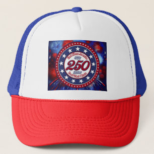 God Bless America Land That I Love Graphic FireRWB Trucker Hat