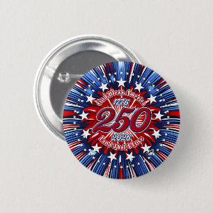 God Bless America Land That I Love Graphic Firewor 6 Cm Round Badge