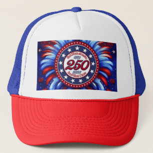 God Bless America Land That I Love Graphic RWB Trucker Hat
