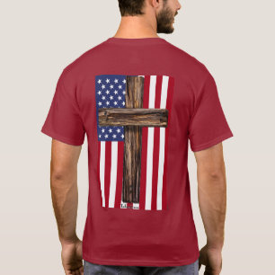 God Bless America Land That I Love Rugged Cross T-Shirt