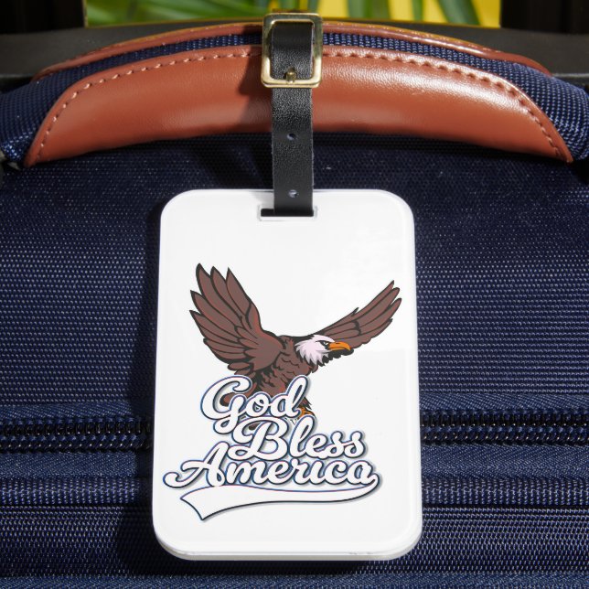 God Bless America Luggage Tag (Front Insitu 2)