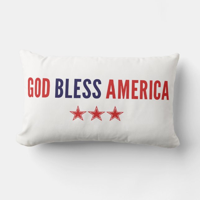 God Bless America Lumbar Cushion (Front)