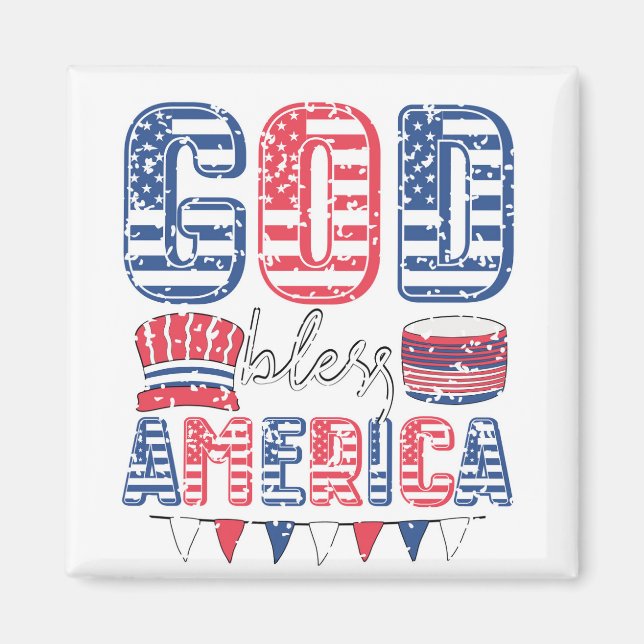 God Bless America Magnet (Front)