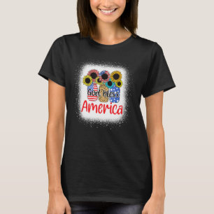 God Bless America Mason Jar 4th Of July Christian T-Shirt