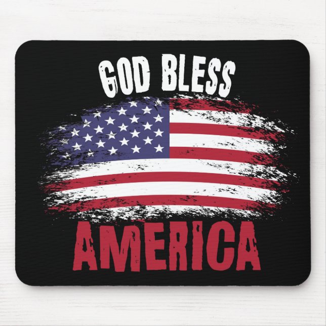 God Bless America Mouse Pad (Front)