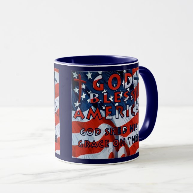 God Bless America Mug (Front Right)