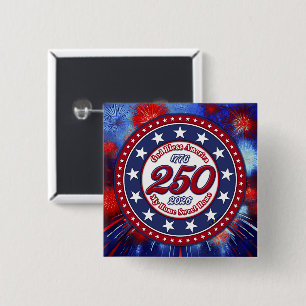 God Bless America My Home Sweet Home Graphic F RWB 15 Cm Square Badge