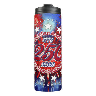 God Bless America My Home Sweet Home Graphic Fire Thermal Tumbler