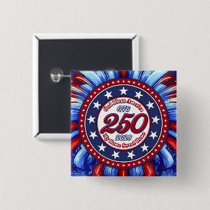 God Bless America My Home Sweet Home Graphic RWB 15 Cm Square Badge
