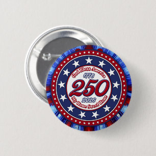 God Bless America My Home Sweet Home Graphic RWB 6 Cm Round Badge