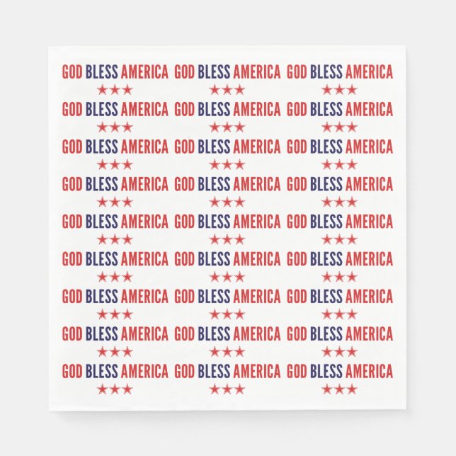 God Bless America Napkin (Front)