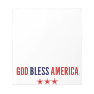 God Bless America Notepad