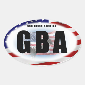 God Bless America Oval Sticker