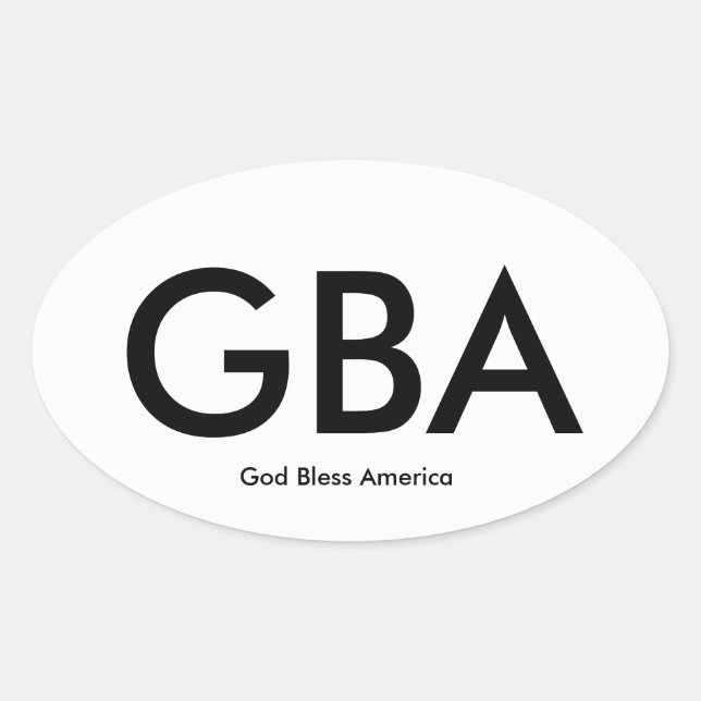 God Bless America Oval Sticker (Front)