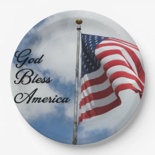 God Bless America! Paper Plate