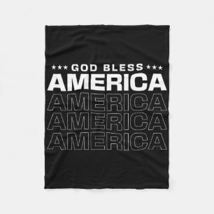 God Bless America Patriotic 4th Of July For Memori Fleece Blanket