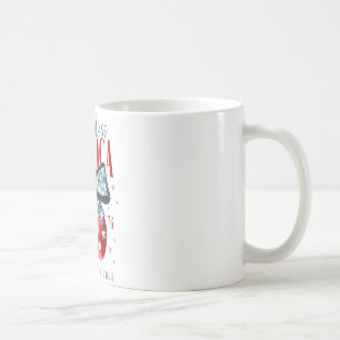 God Bless America Patriotic Cherries 4th July Usa  Coffee Mug