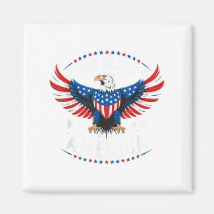 God Bless America Patriotic Eagle Independence Day Magnet