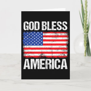 God Bless America Patriotic Happy 4th Of July For Card