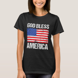 God Bless America Patriotic Happy 4th Of July For T-Shirt