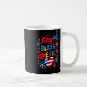 God Bless America Patriotic Usa Flag Christian 4th Coffee Mug