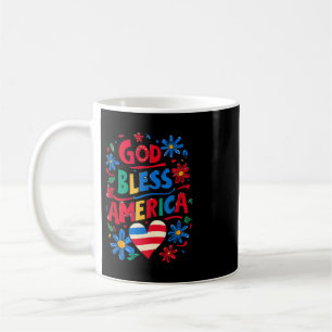 God Bless America Patriotic Usa Flag Christian 4th Coffee Mug