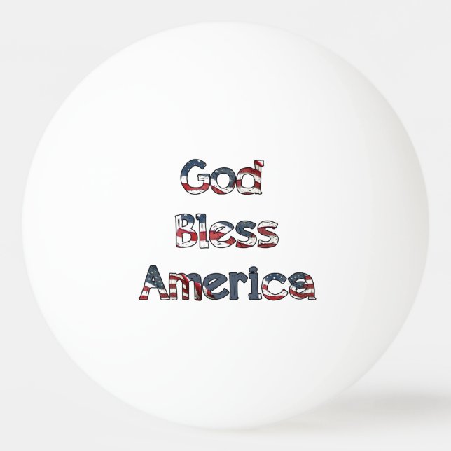 God Bless America Ping Pong Ball (Front)