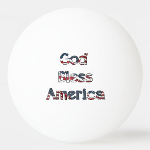 God Bless America Ping Pong Ball