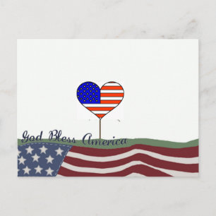 God Bless America Postcard