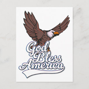 God Bless America Postcard