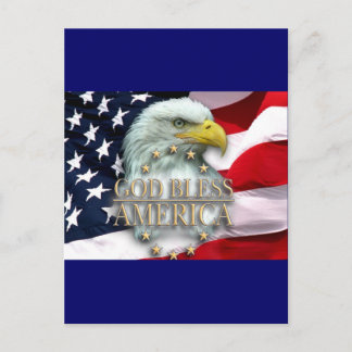 GOD BLESS AMERICA POSTCARD