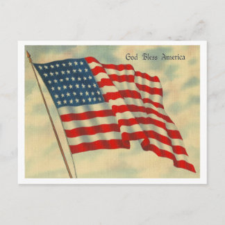 God Bless America Postcard