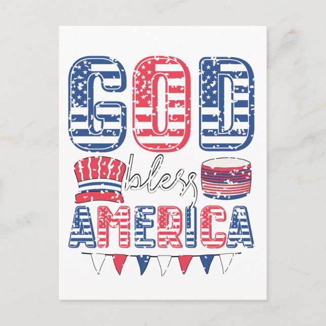 God Bless America Postcard (Front)
