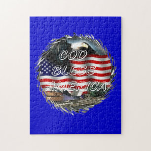 God bless america Puzzle (2) sizes