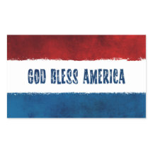 God Bless America Rectangle Stickers