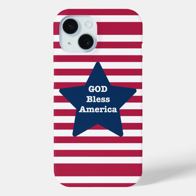 God Bless America Red White And Blue  Case-Mate iPhone Case (Back)