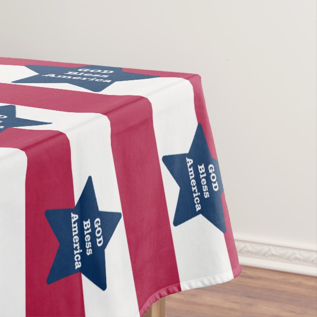 God Bless America Red White And Blue  Tablecloth (In Situ)