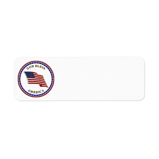 God Bless America Return Address Label (Front)