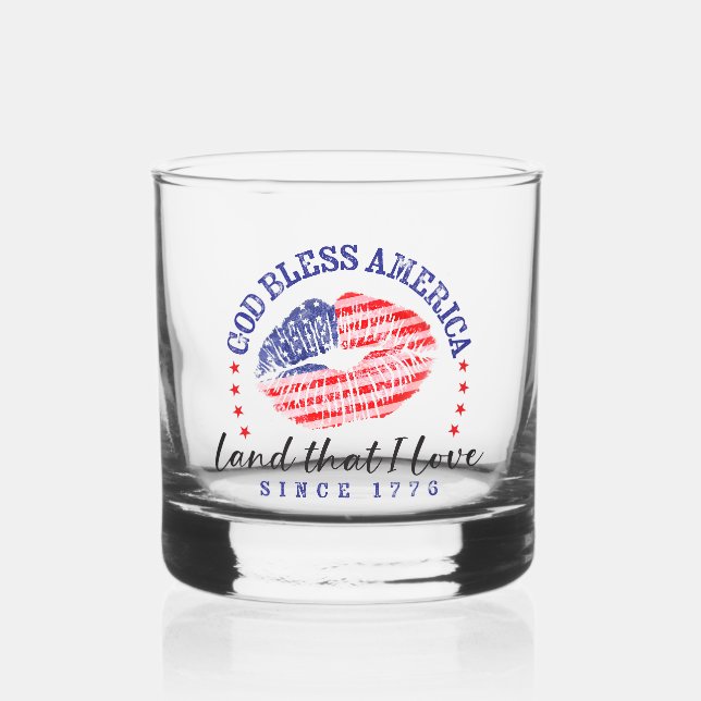 God Bless America - Rocks Glass (Front)