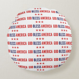 God Bless America Round Cushion