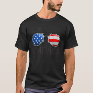 God Bless America Sunglasses USA Flag Patriotic 4t T-Shirt