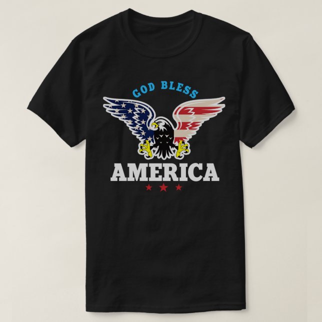 God Bless America  T-Shirt (Design Front)