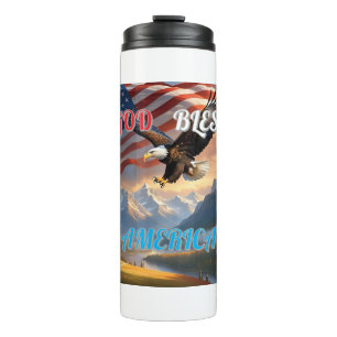 GOD BLESS AMERICA THERMAL TUMBLER
