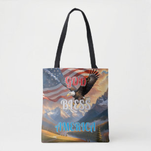 GOD BLESS AMERICA TOTE BAG