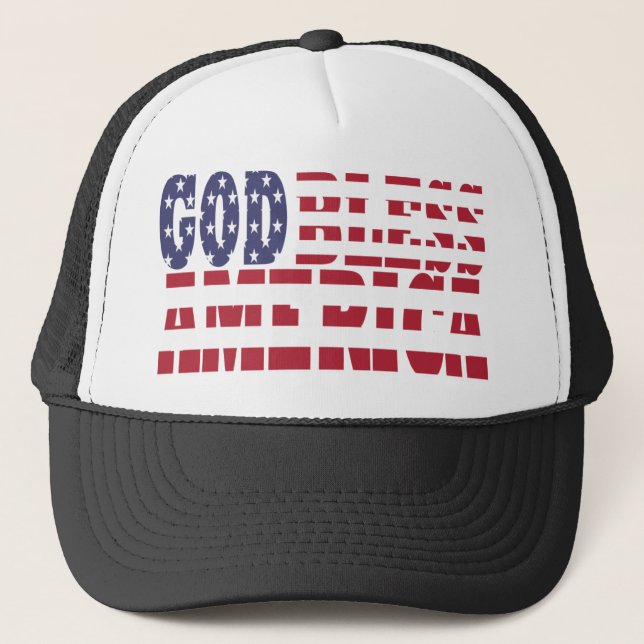 God Bless America Trucker Hat (Front)