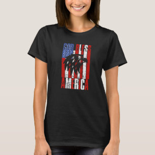 God Bless America Us American Flag Vintage Eagle T-Shirt