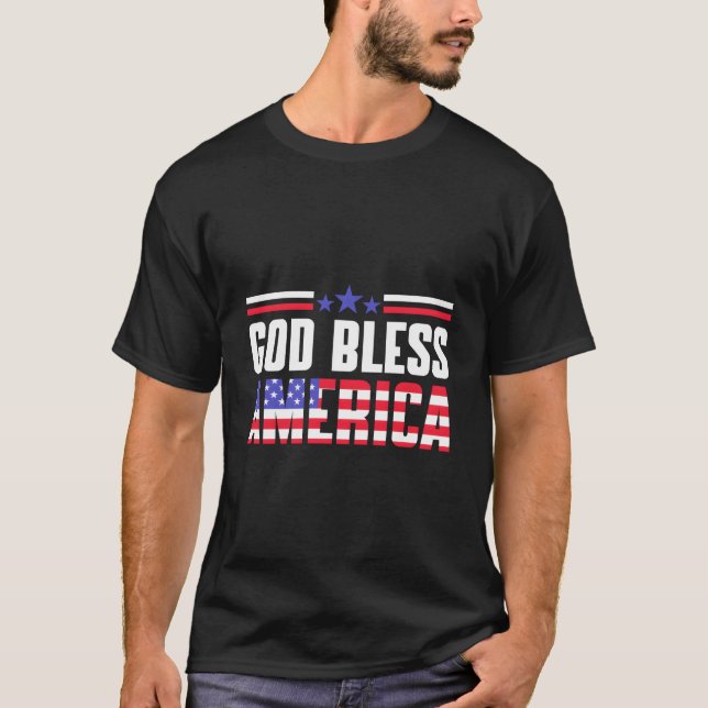 God Bless America Usa American Flag 4Th Of July Pa T-Shirt (Front)