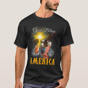 God Bless America Usa Eagle 4th Of July Patriotic T-Shirt