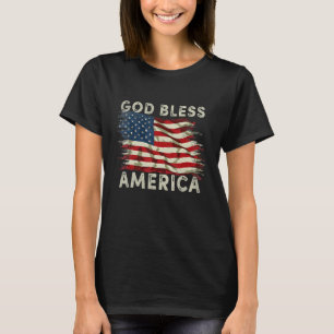 God Bless America Usa Flag 4th Of July Men Women P T-Shirt