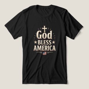 God Bless America – Vintage Patriotic Christian Tri-Blend Shirt